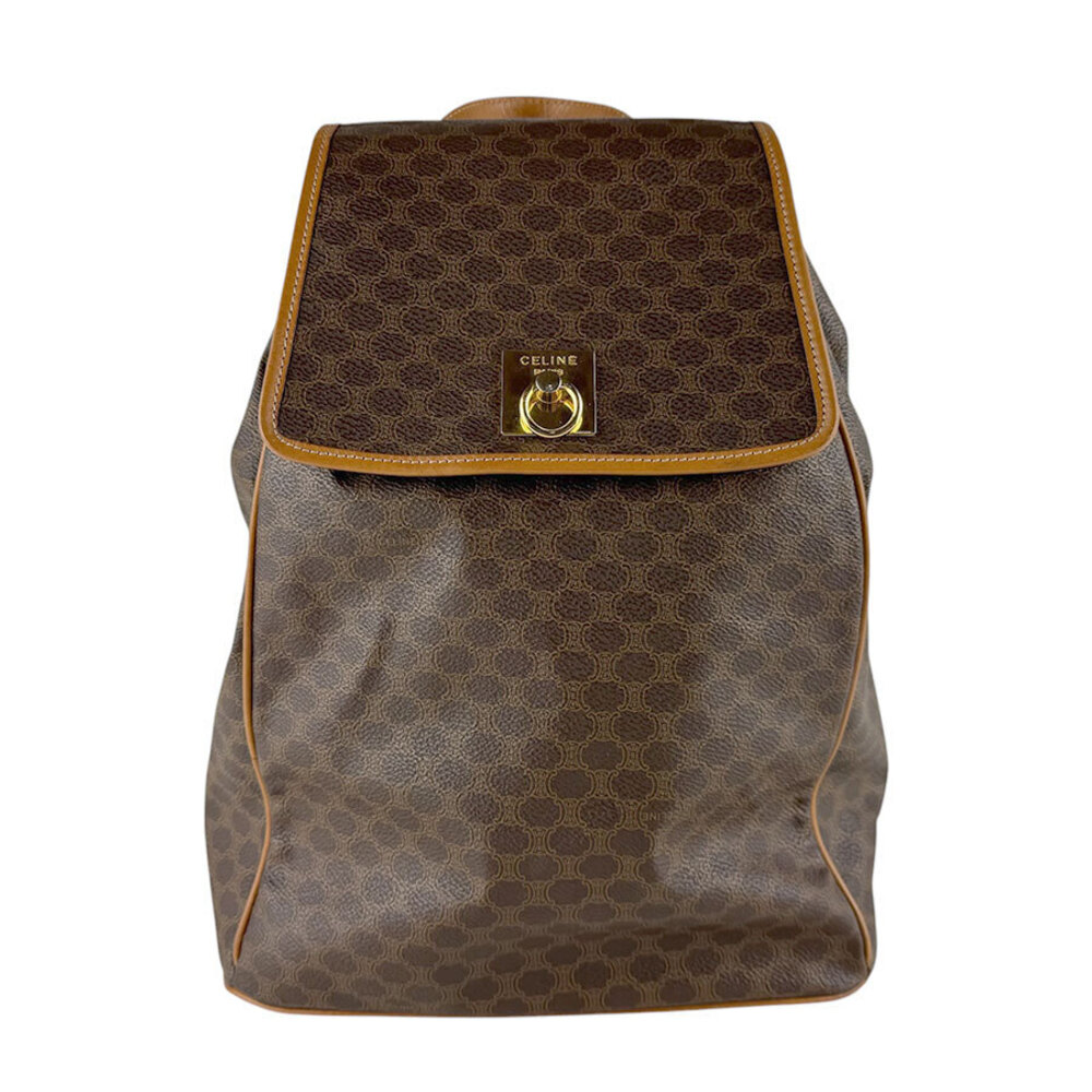 Celine Macadam canvas backpack brown